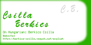 csilla berkics business card